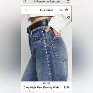 Reformation Cary studded jeans